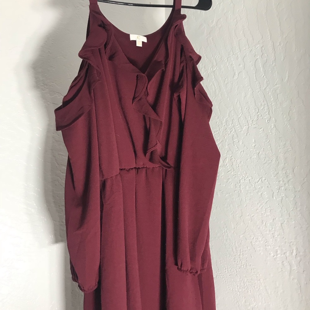 Cold Shoulder Holiday Party Dress